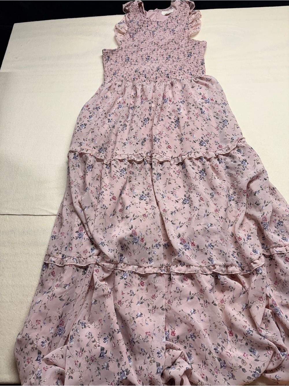 MELLODAY Soft Pink Floral Blouse